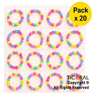 PULSERA CARACOL BLISTER X 20 UNIDADES